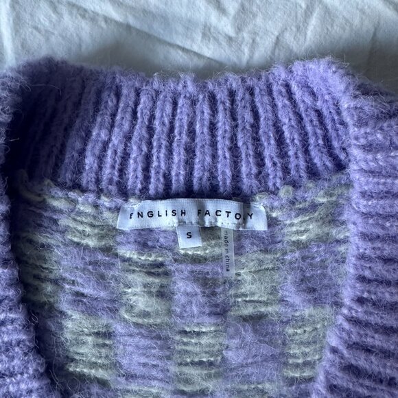 English Factory Women's lilac checker knit vest size size S - Picture 3 of 4